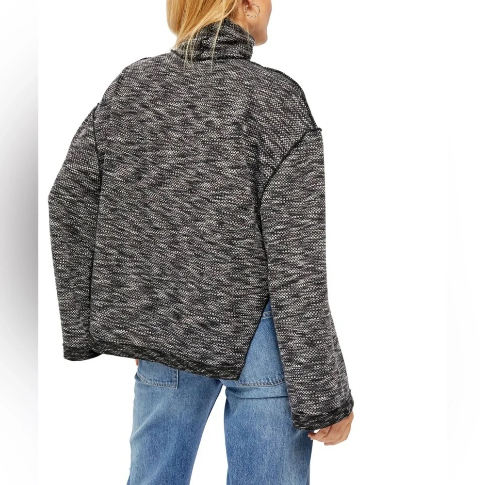 Free People We The Free Sunny Days Turtleneck‎ Sweater XL Black Heathered